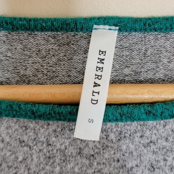 Emerald | Heathered Gray Purple Teal Lightweight Sweater Size Small - Picture 3 of 5
